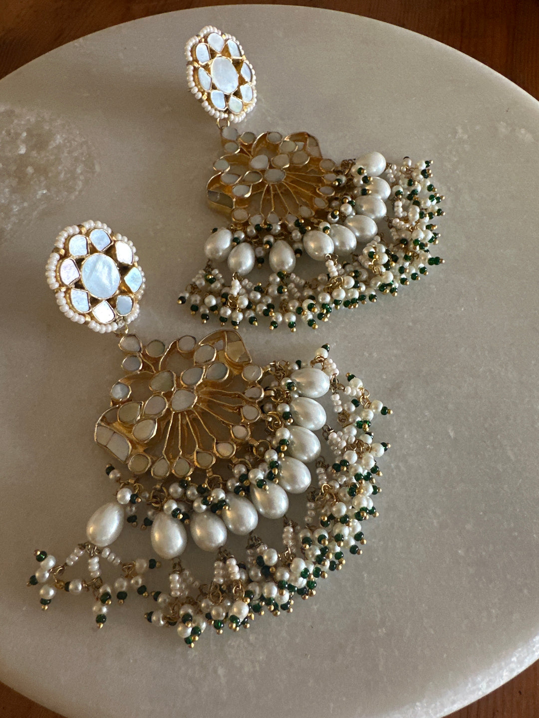 Lakshmi mop bridal necklace set