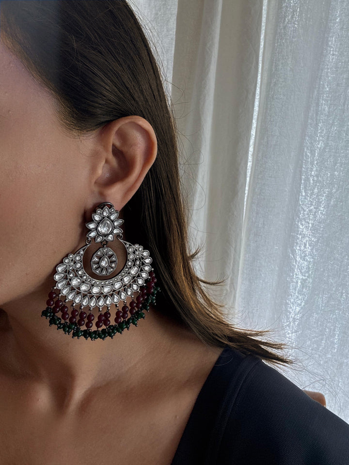 Raha charcoal jhumki earrings