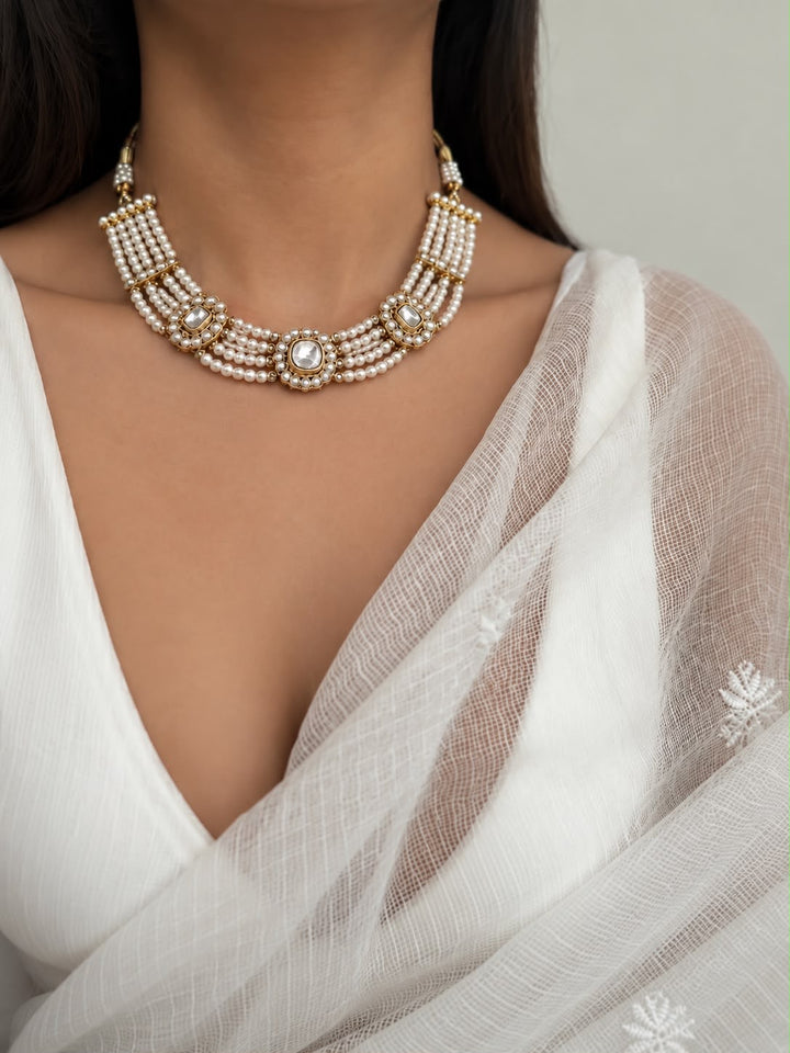 Pearl tri necklace set