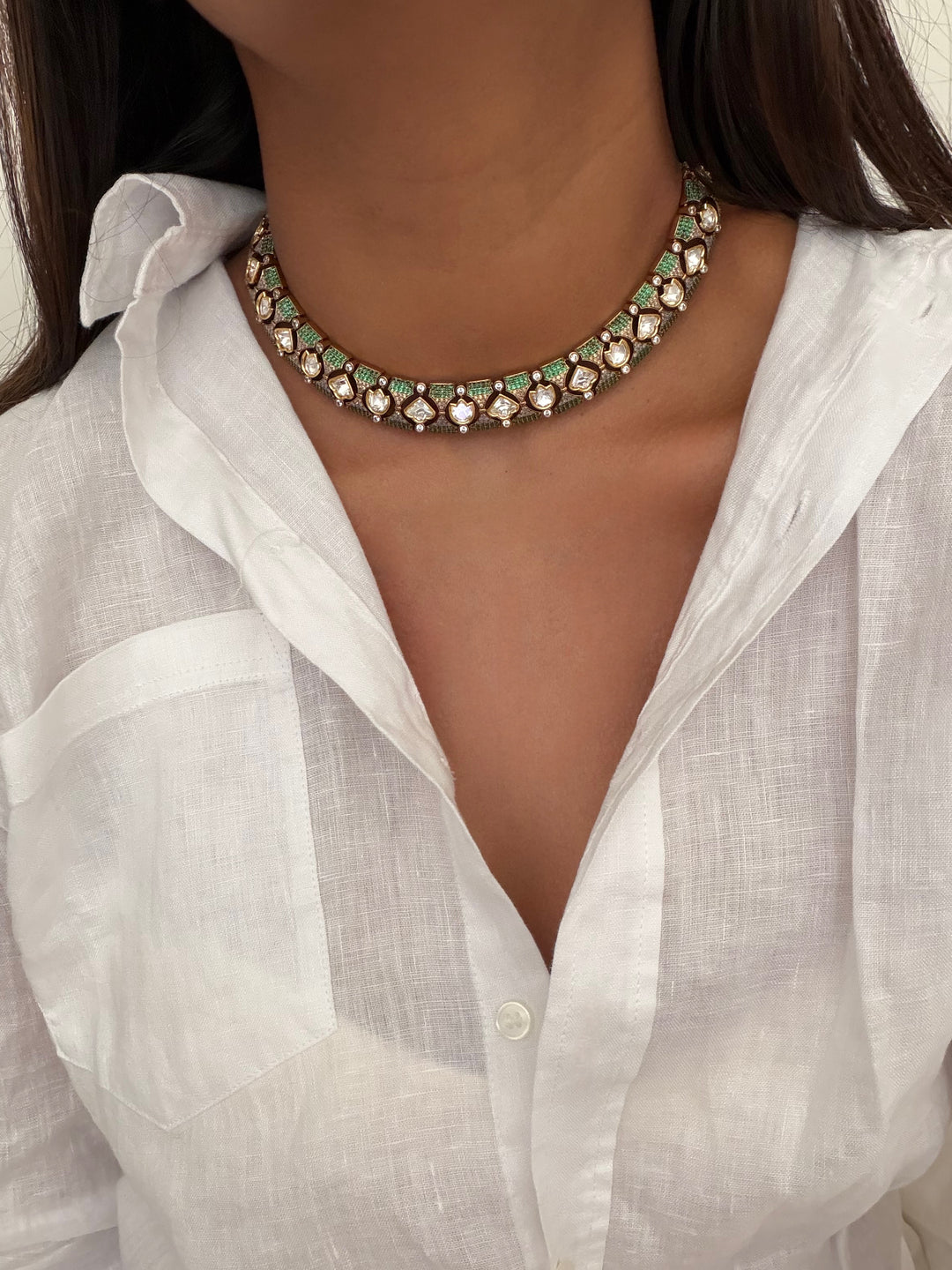 Aron petal necklace set