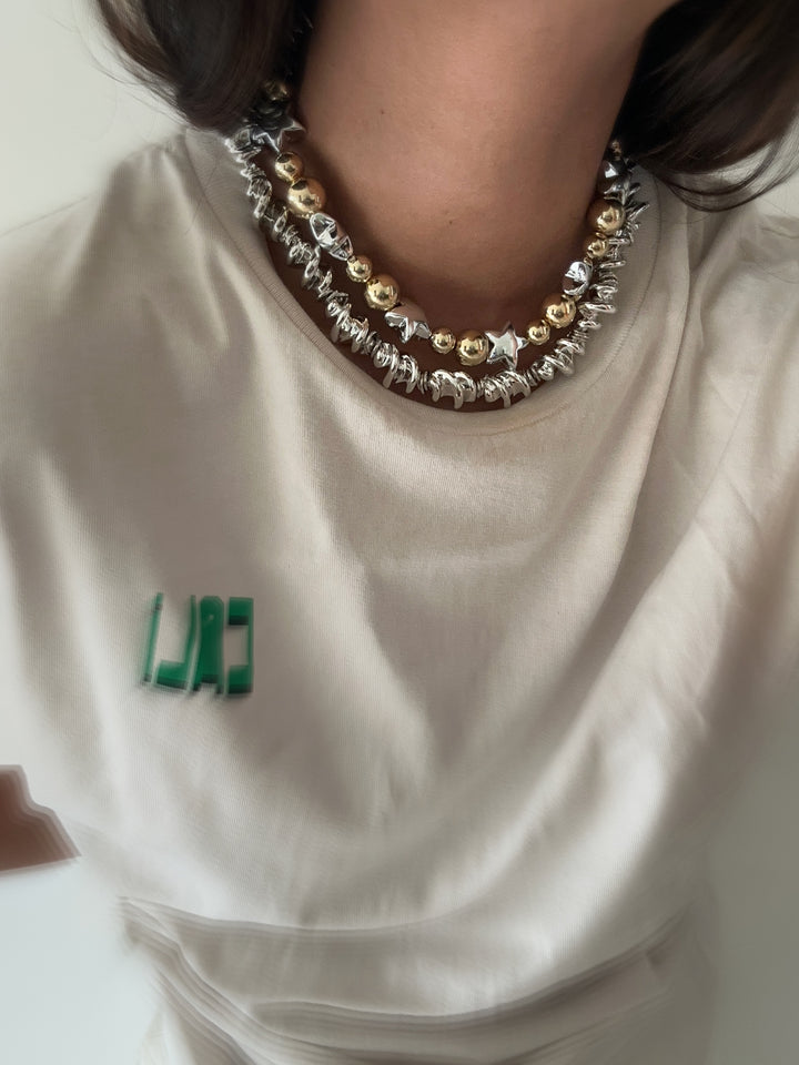 Silver stash necklace