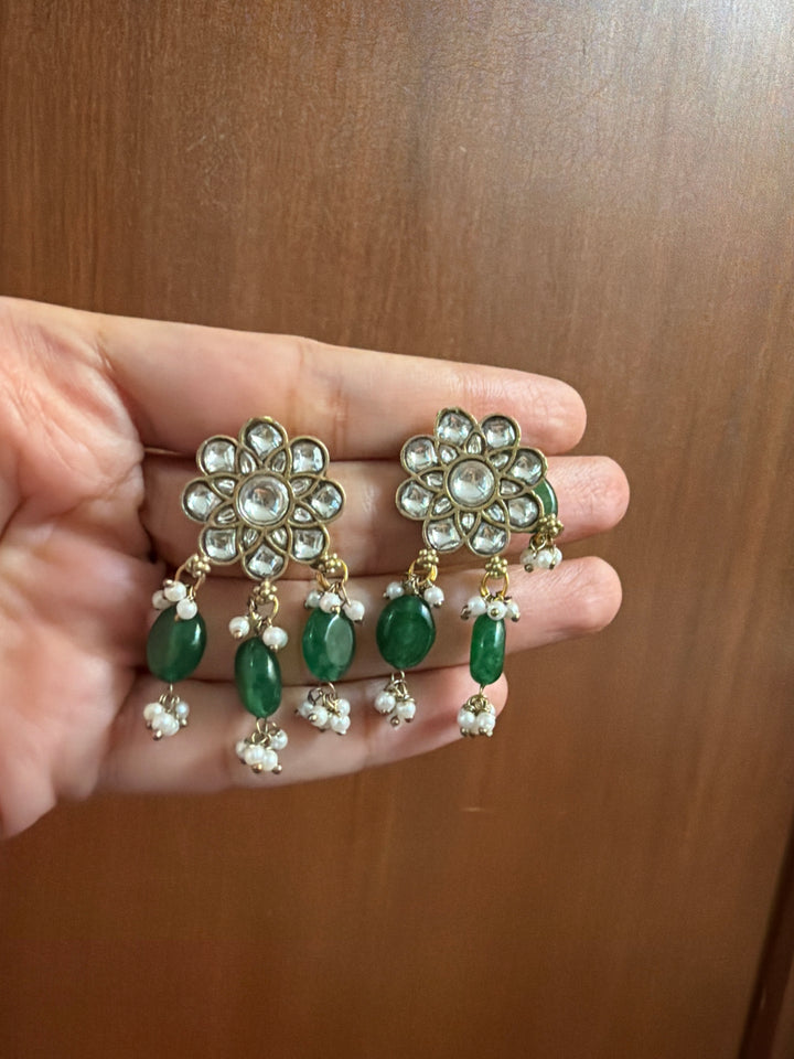 Sea whisperer green necklace set