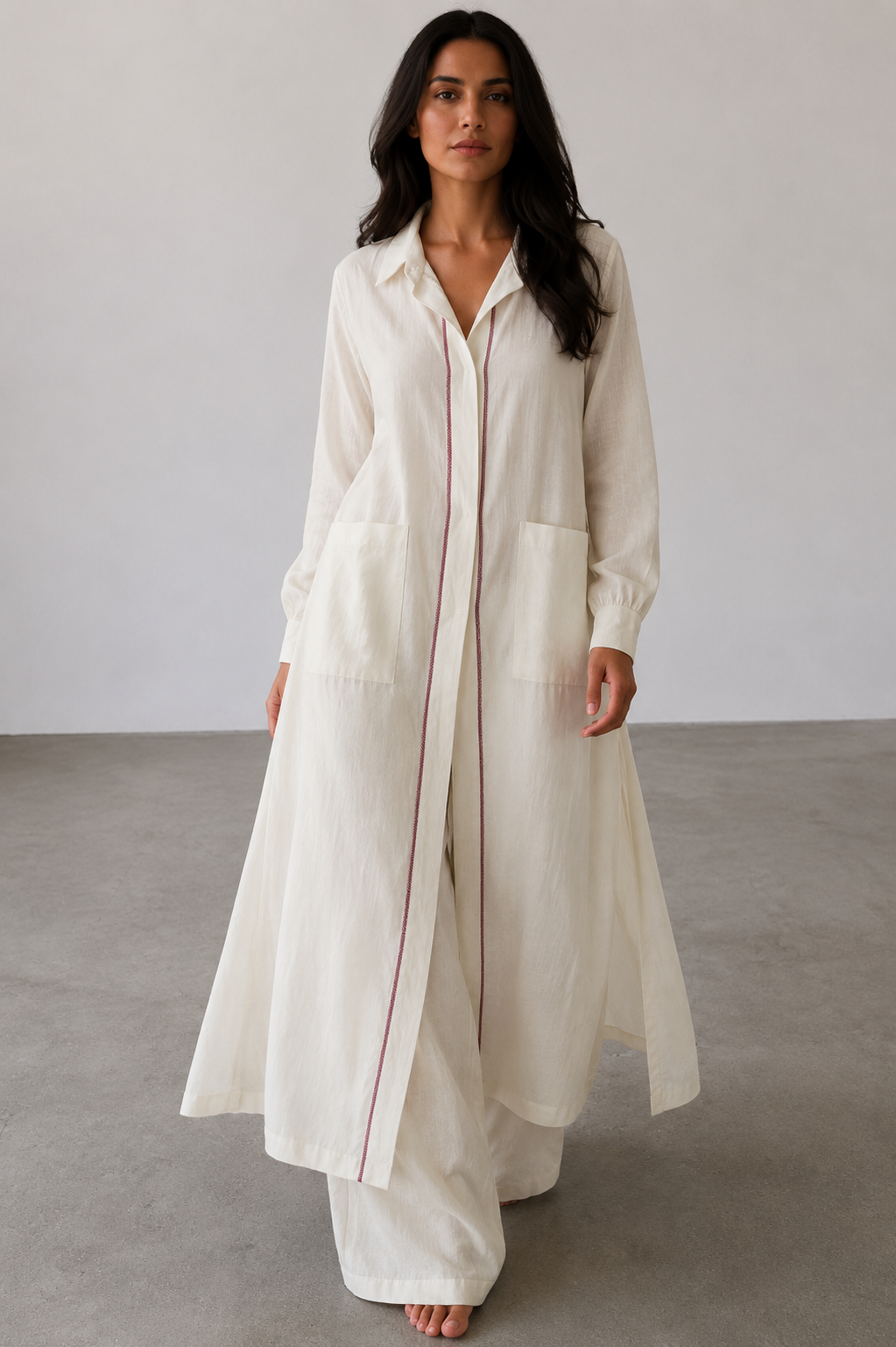 Amaya white kurta pant set