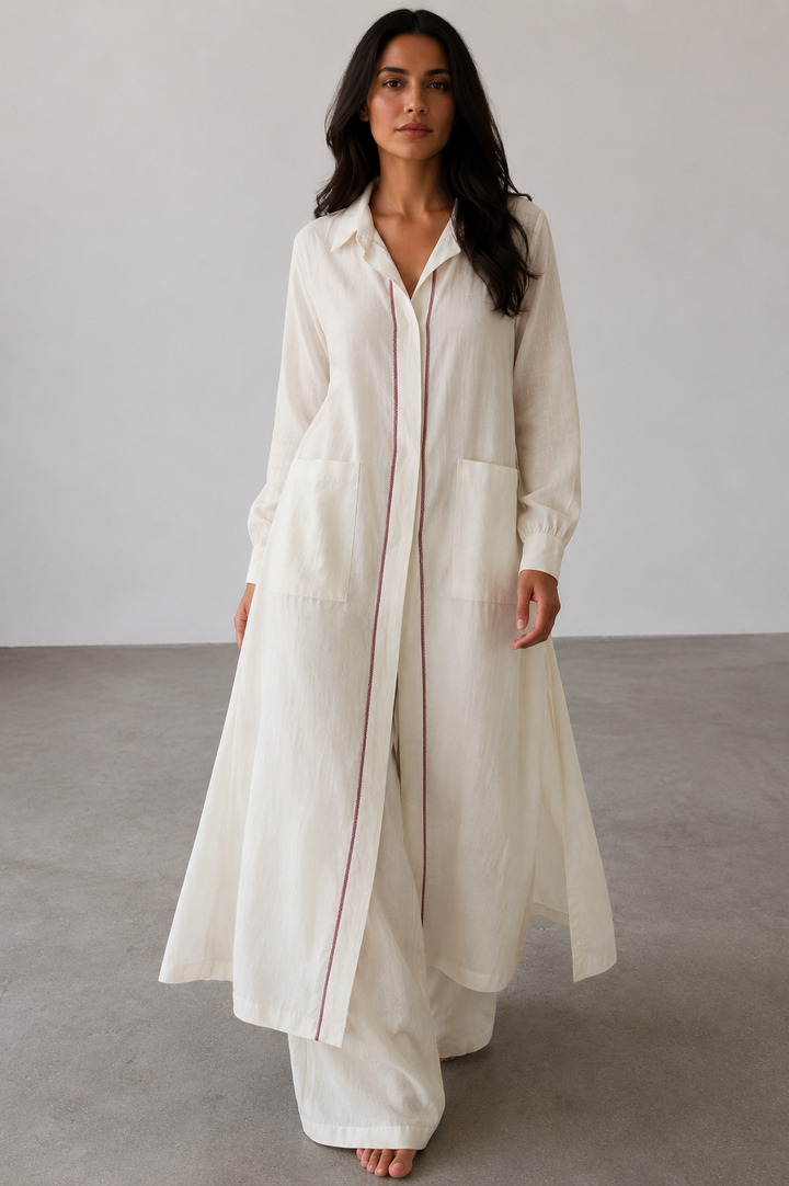 Amaya white kurta pant set