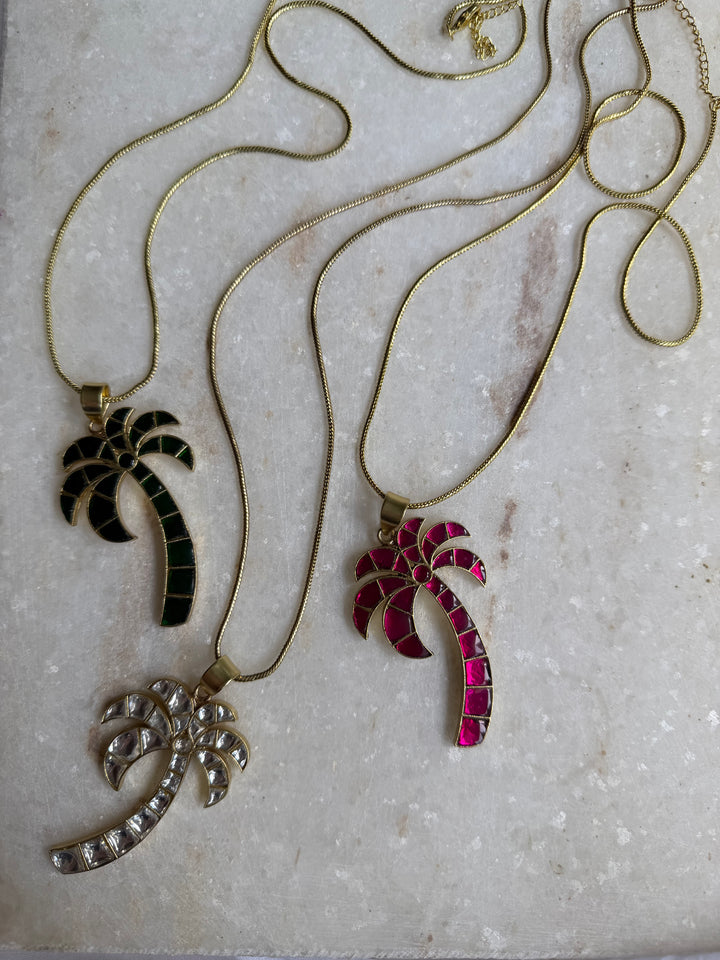 Palm jadau necklace