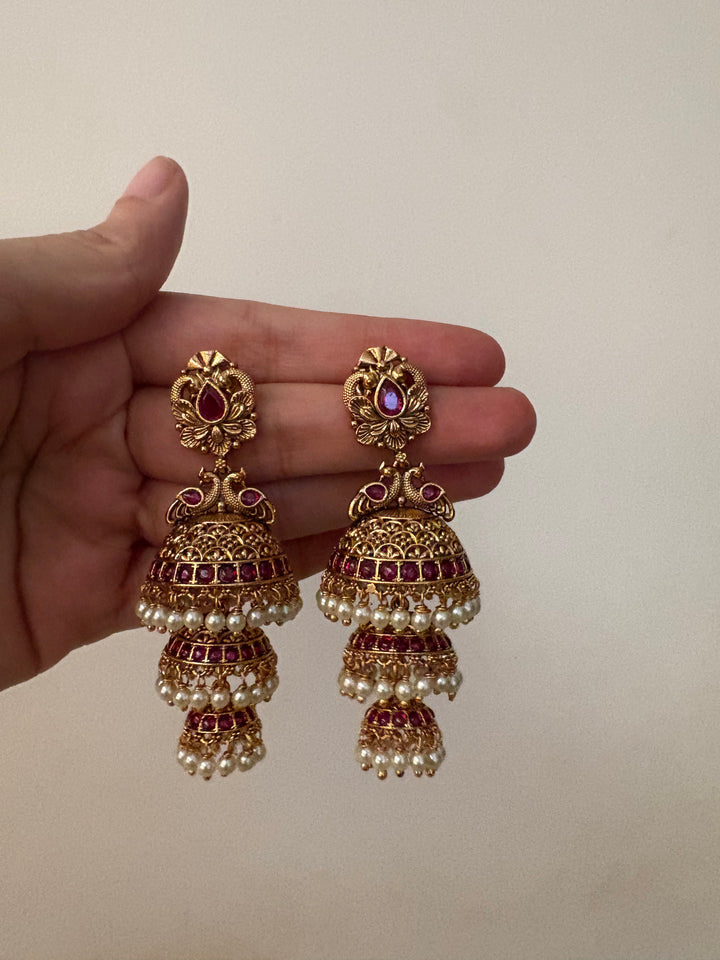 Sundar temple earrings