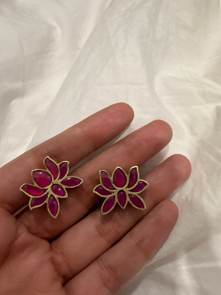 Mughal lotus earrings