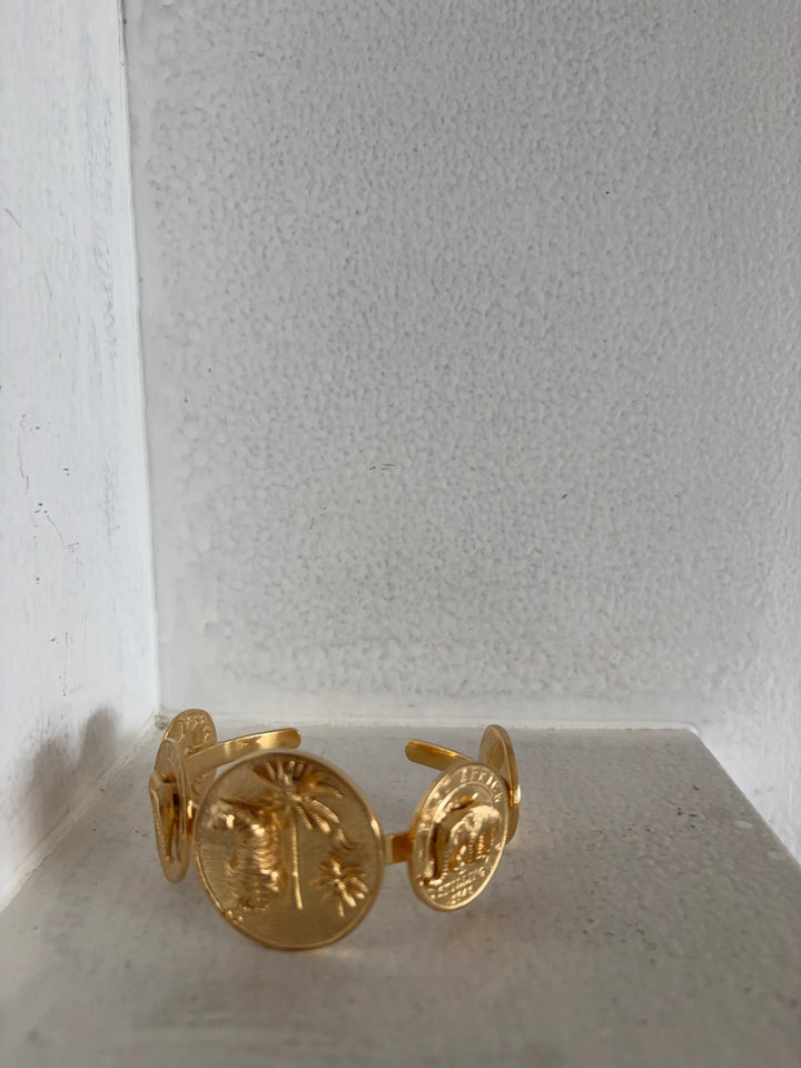 Majestic tiger coin bracelet