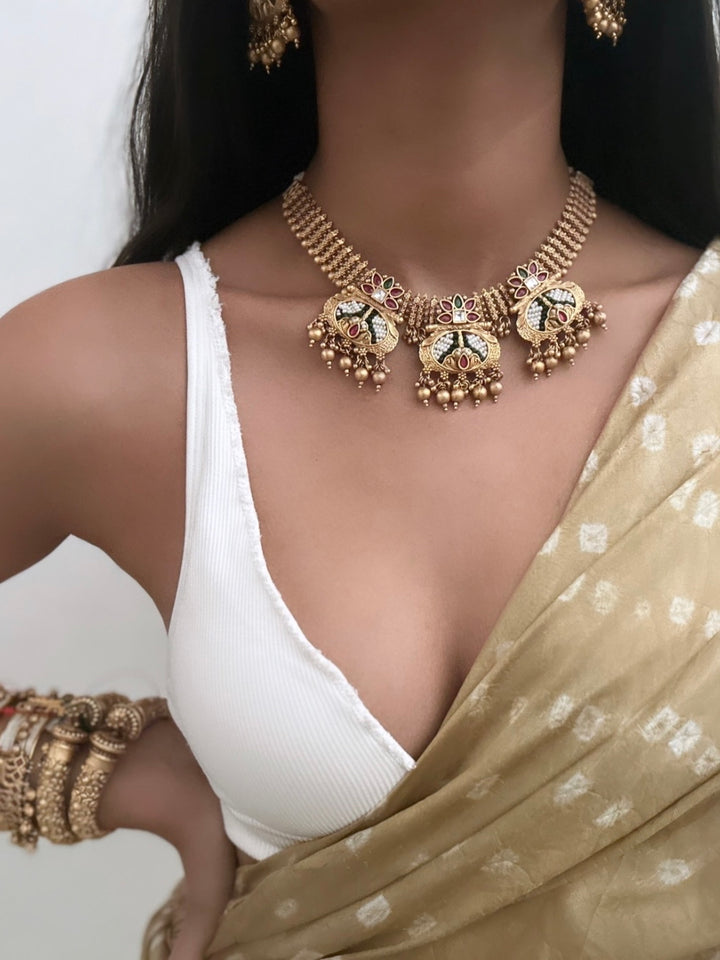 Arunachal Leaf Necklace Set