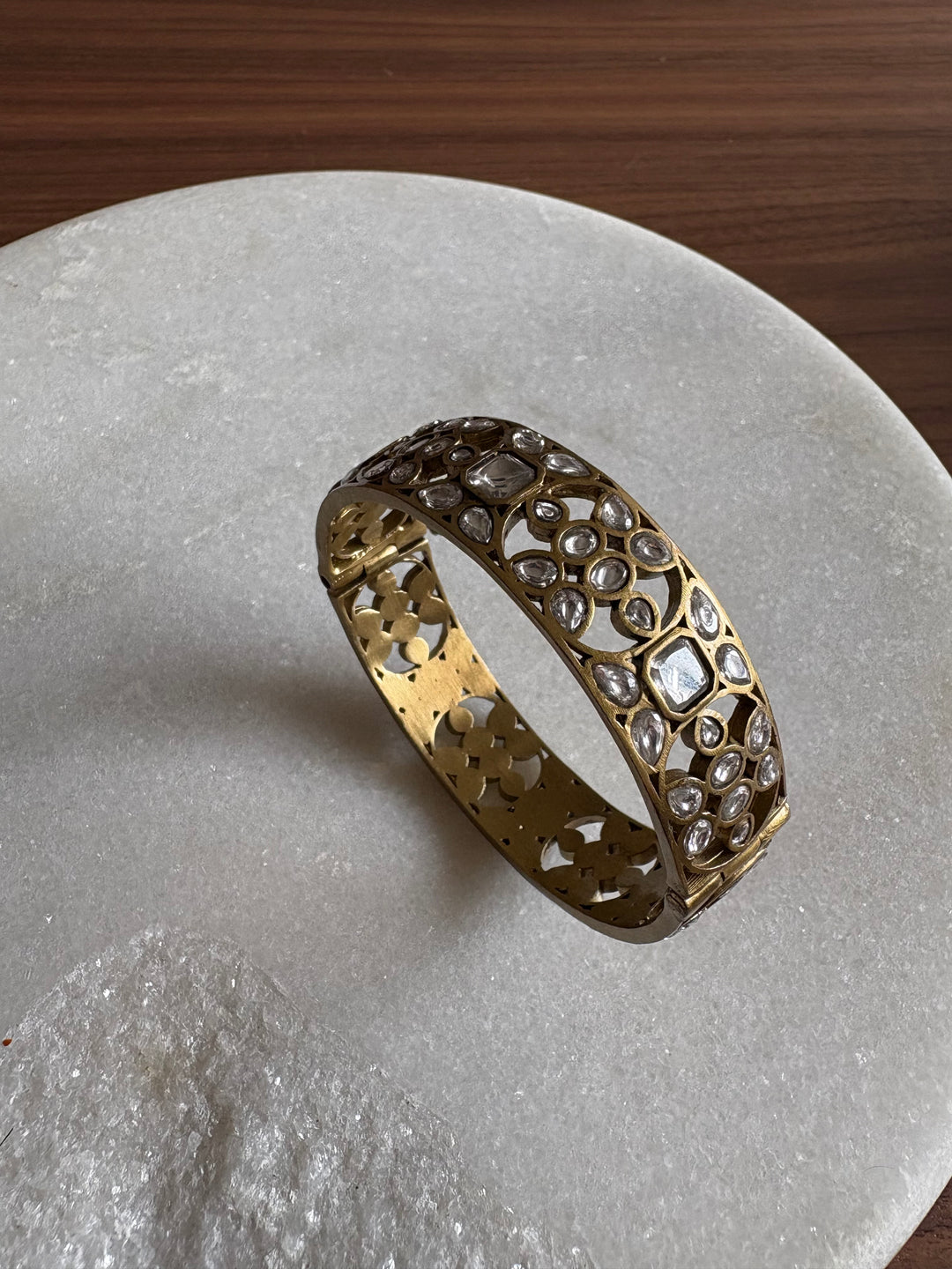 Antique Kundan Bracelet Stack