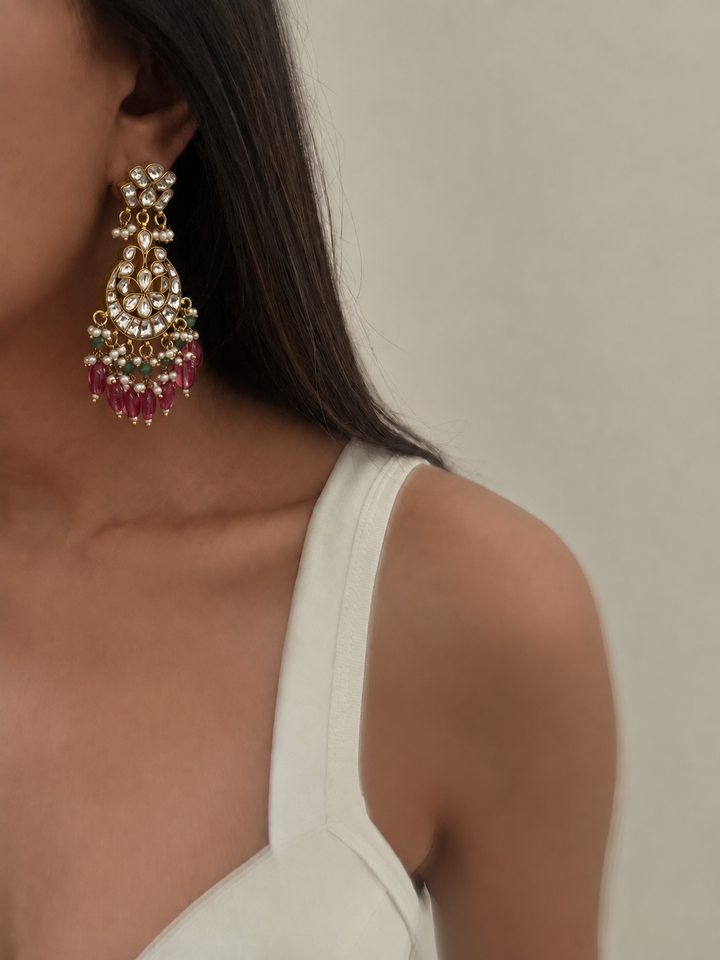 Chandni pink earring