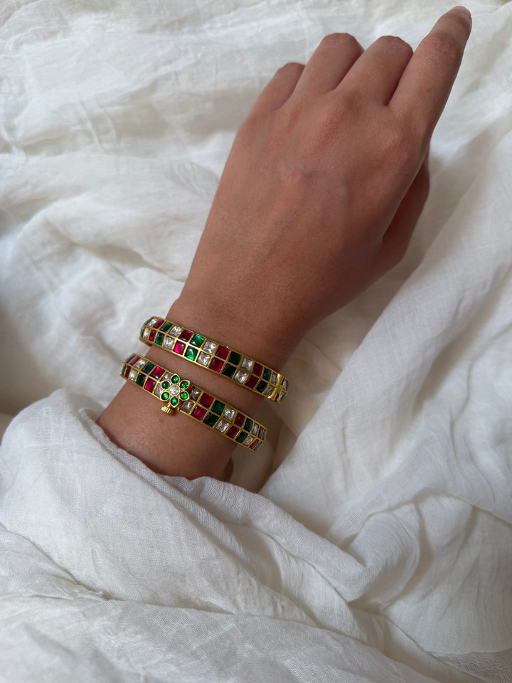 Chekered bangle bracelet  price for each product