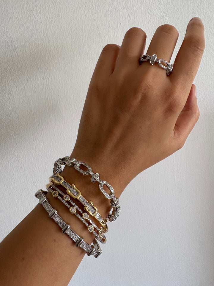 Diamonds stackable bracelets