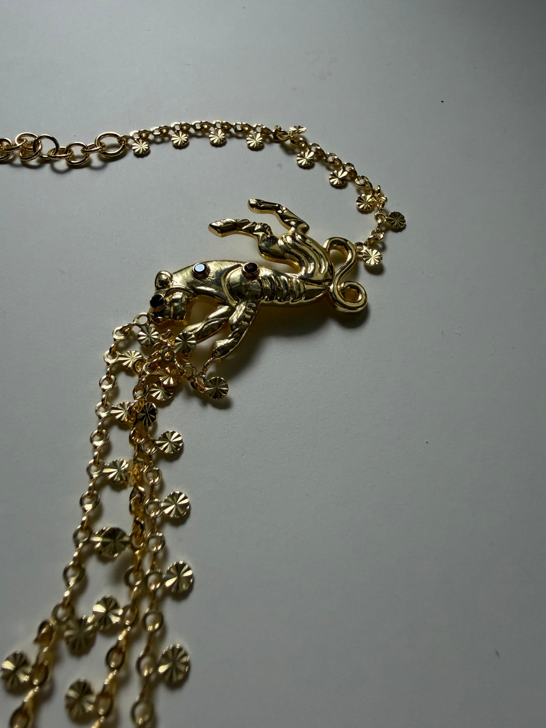 Deer tiger necklace