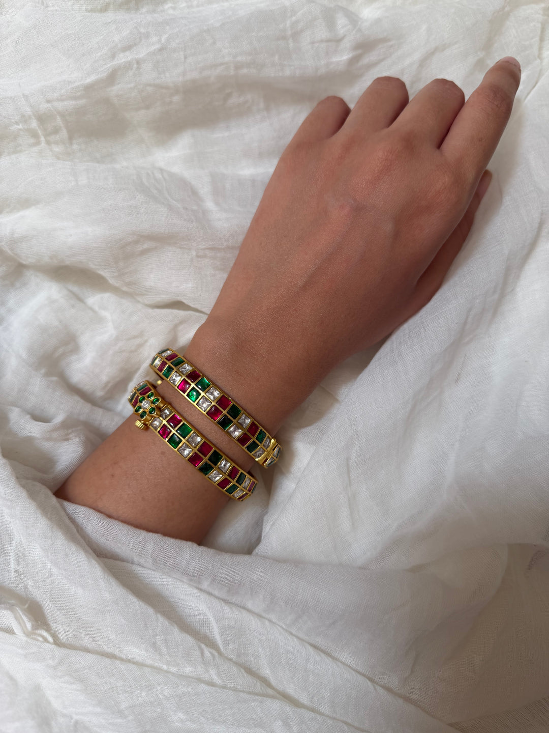 Chekered bangle bracelet  price for each product