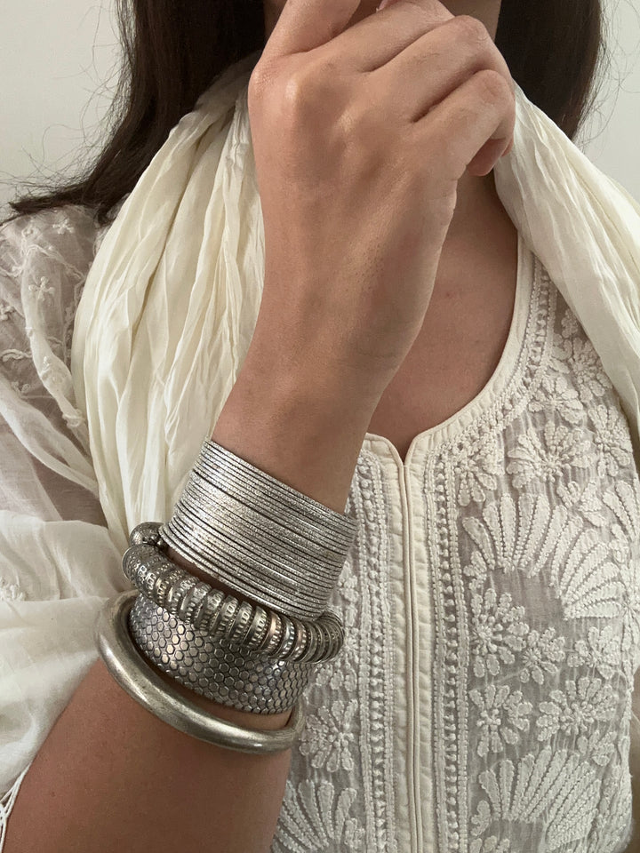 Stack of vintage bracelets