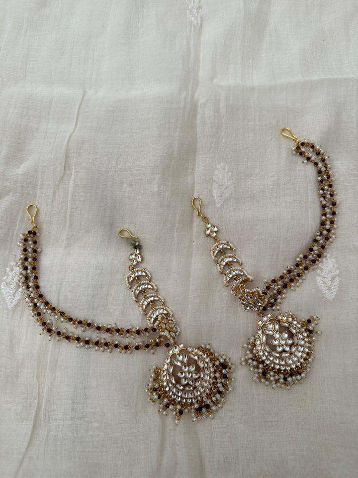 Jhumka with Kanoti Earrings