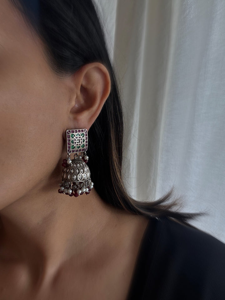 Khyber charcoal earrings