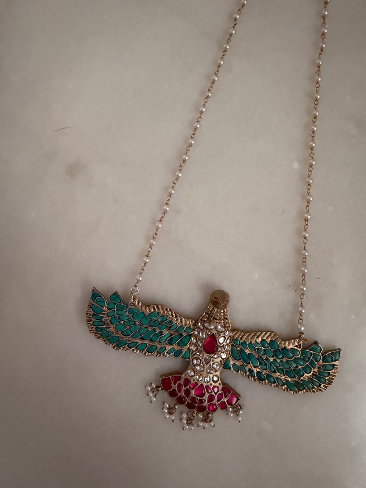 Barmer turq eagle necklace