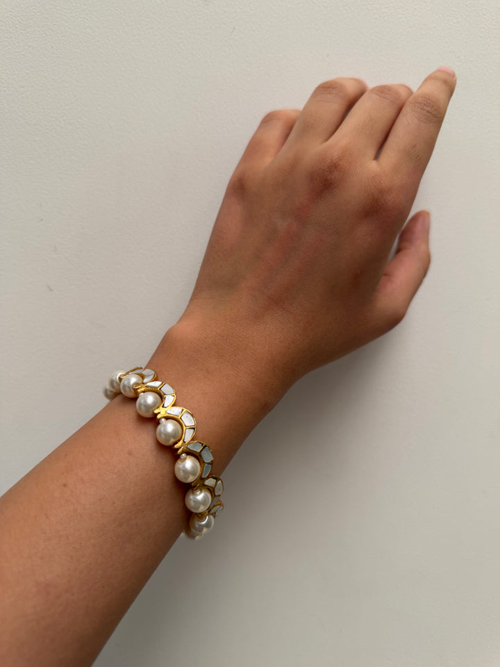 Half moon bangle bracelet
