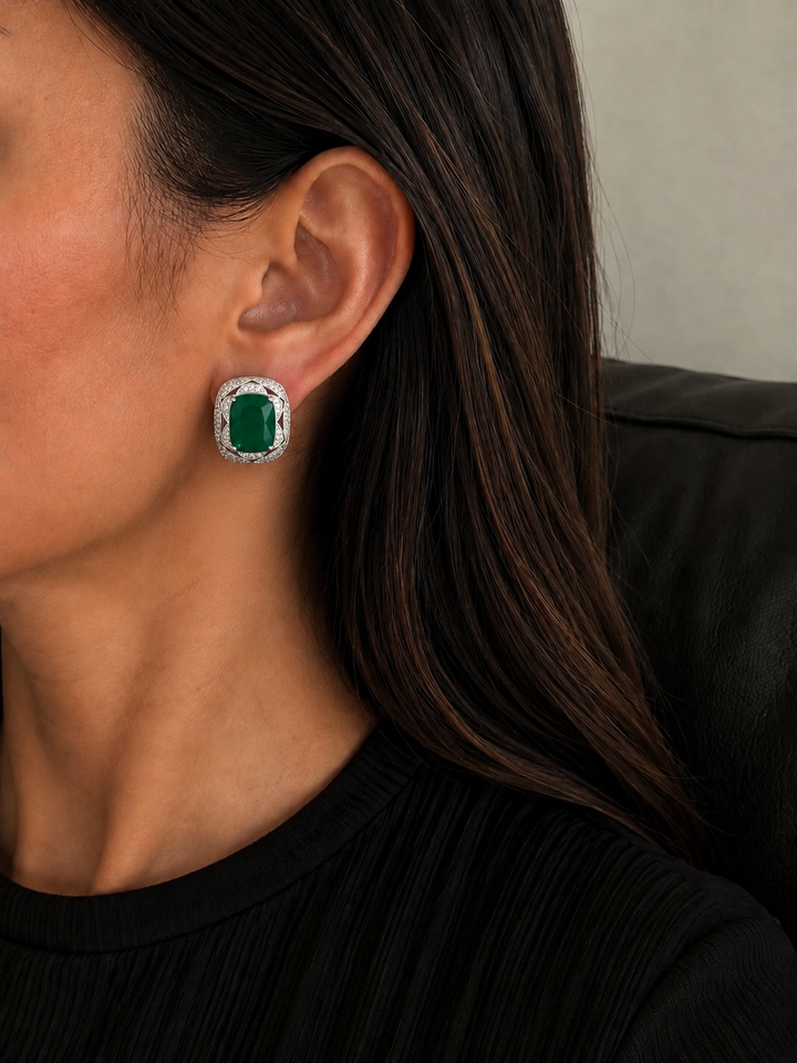 Green jashan earring