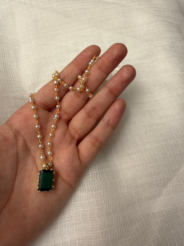 Celestial green necklace
