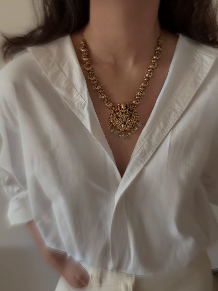 Goddess peridot necklace set