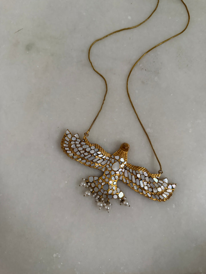 MOP eagle necklace