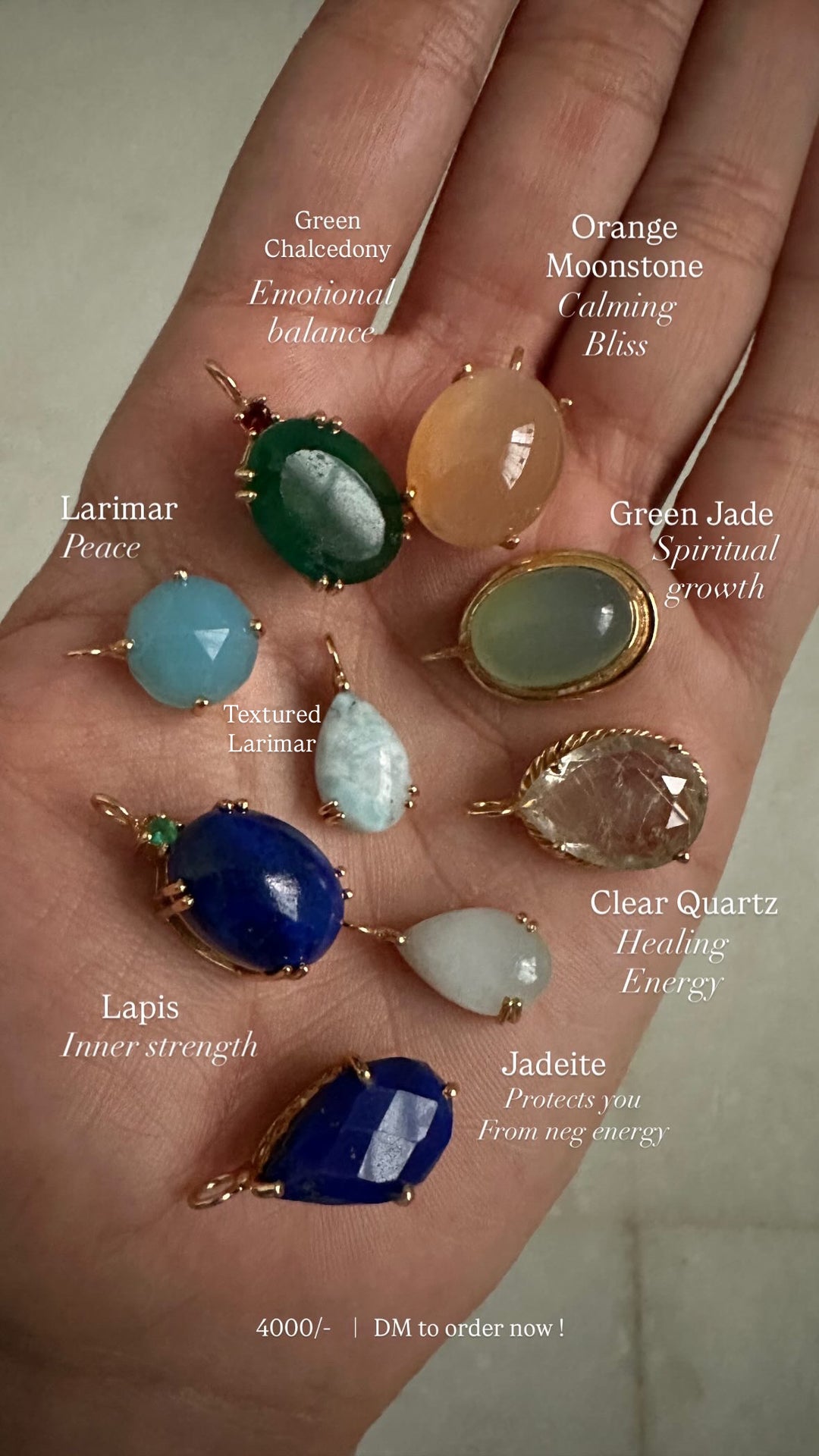 Everyday semi precious pendant