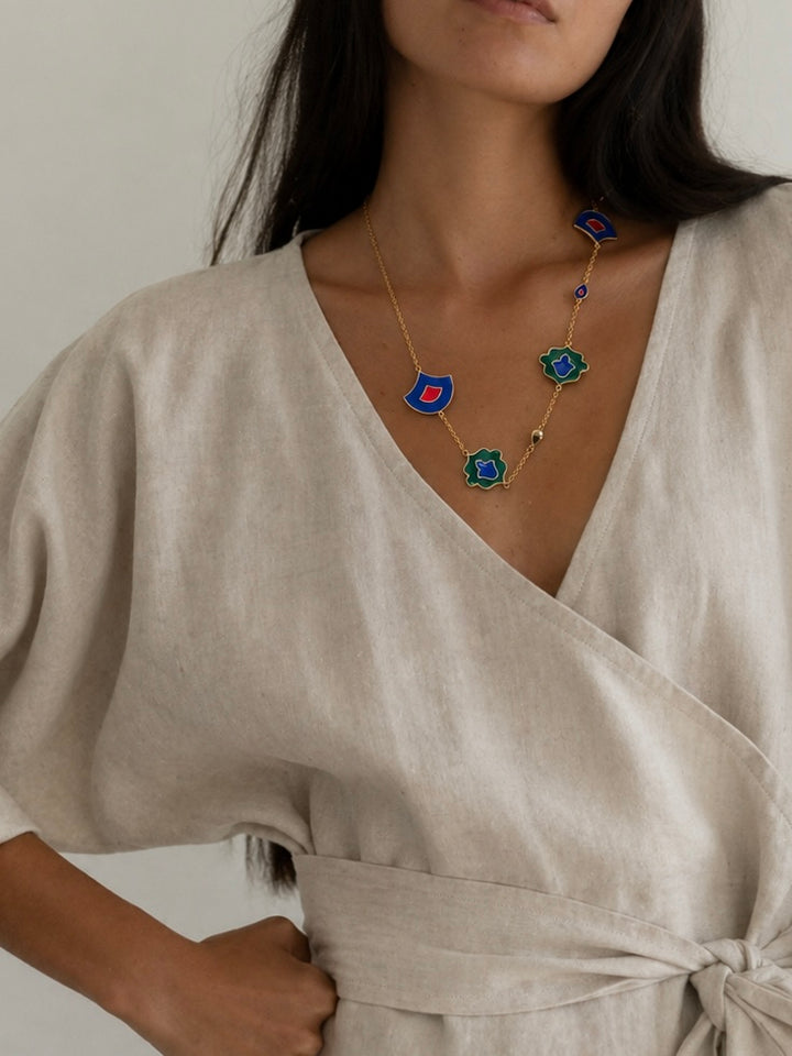 Jaipur deco charm necklace