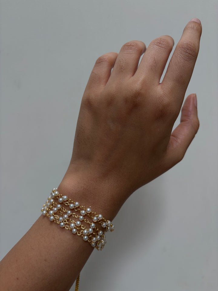 Innayat pearl drawstring bracelet