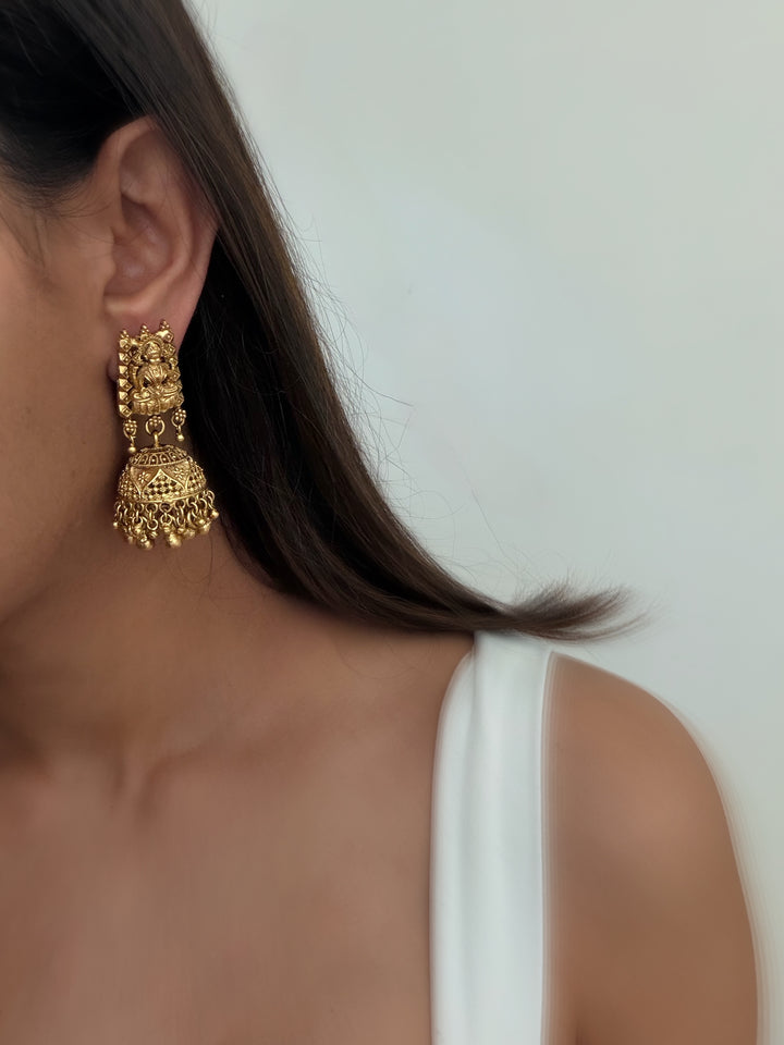 Goddess tanple jhumki earings