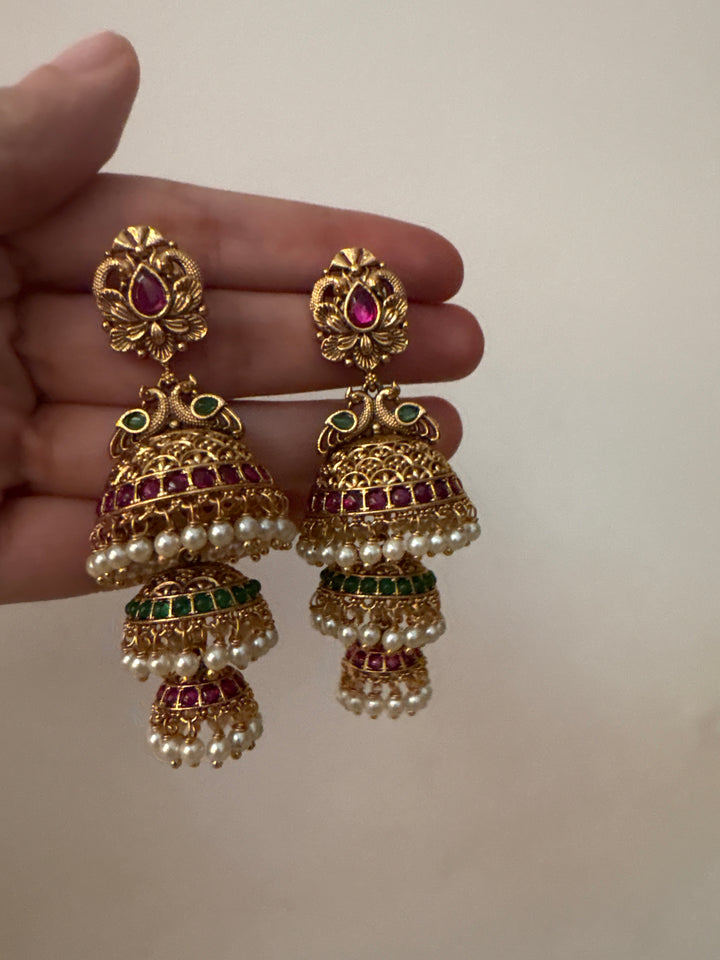 Sundar temple earrings