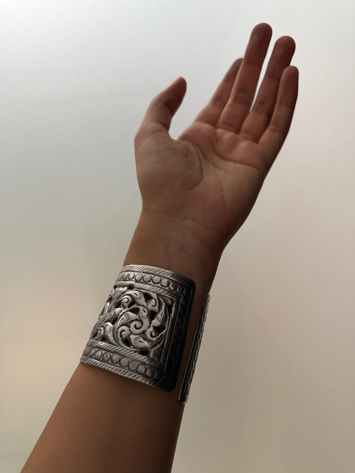 Tribe of amber cuff bracelet