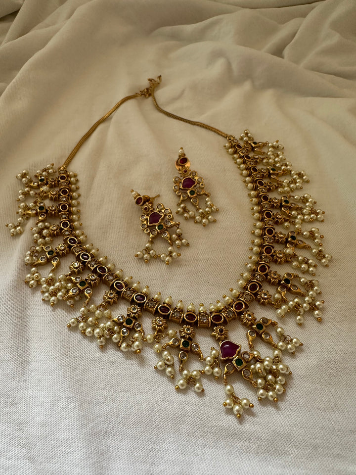 Kamakshi layered necklace set