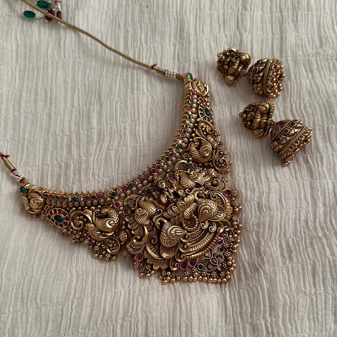 Lakshmi Haar Temple Necklace Set