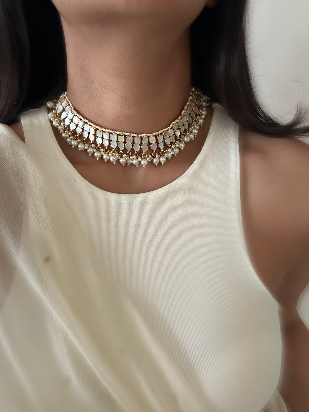 Satva pearl necklace set
