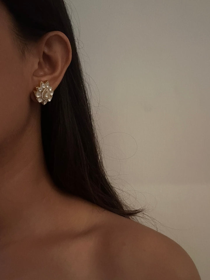 Gulmohar flower earrings