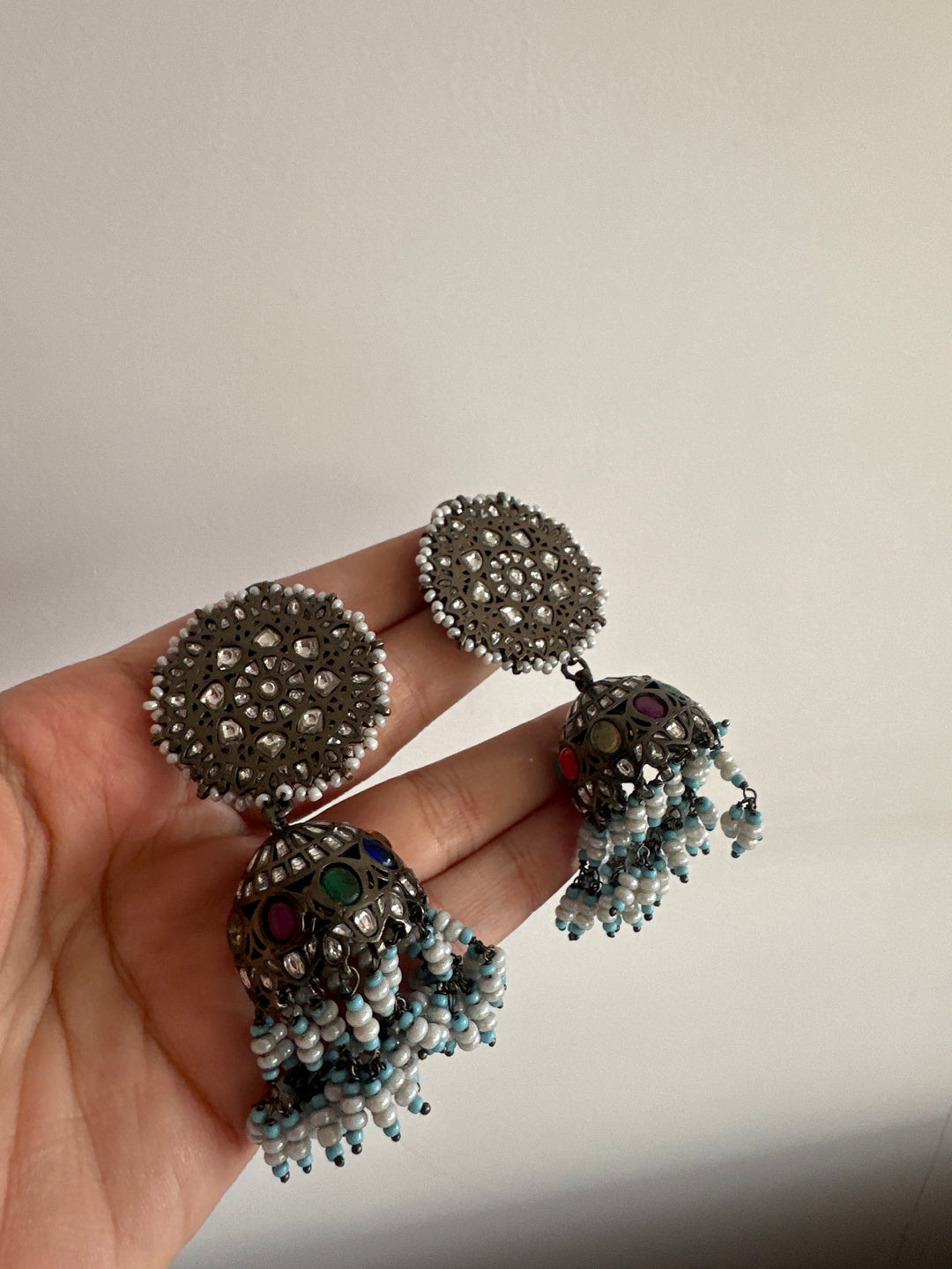 Kohla jhumki earrings