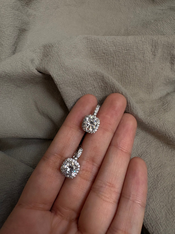 Classic timeless solitaire earrings