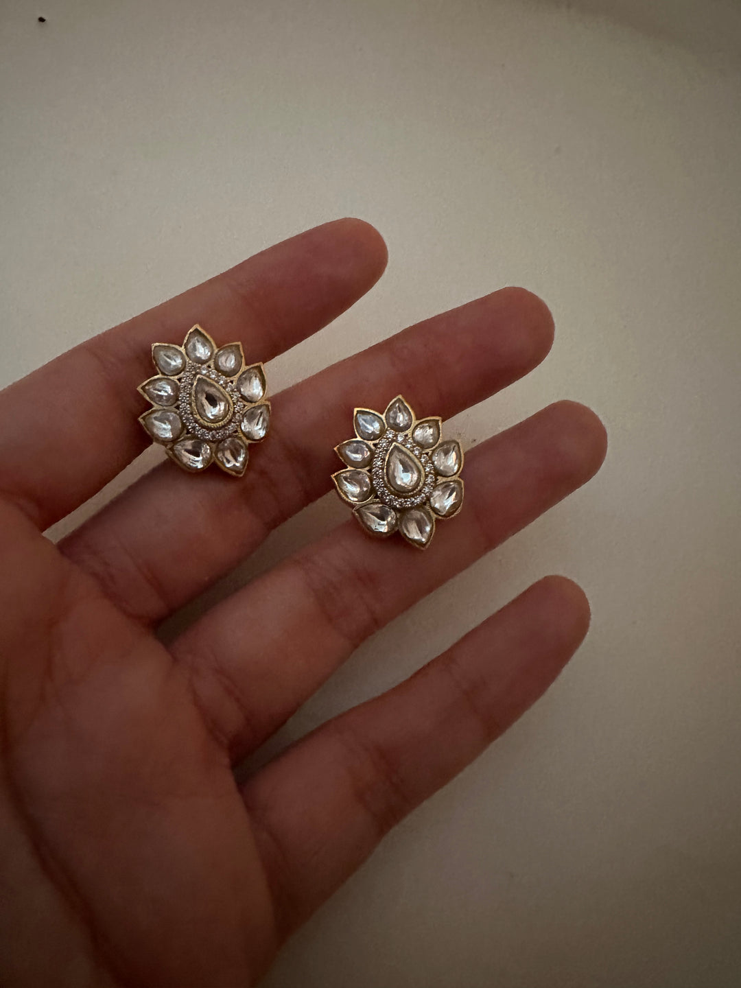 Gulmohar flower earrings