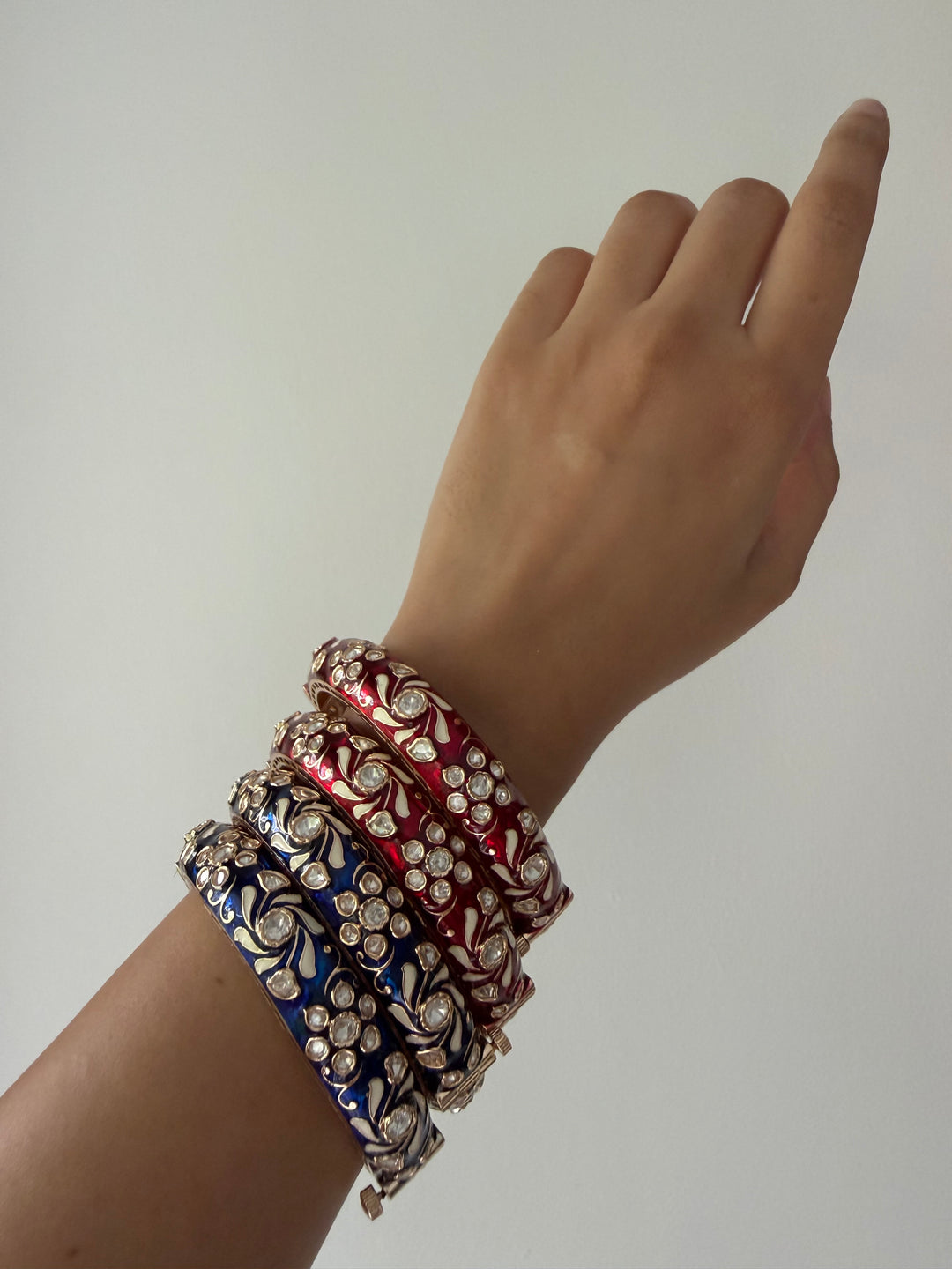 Seena red Meenakari Bracelet
