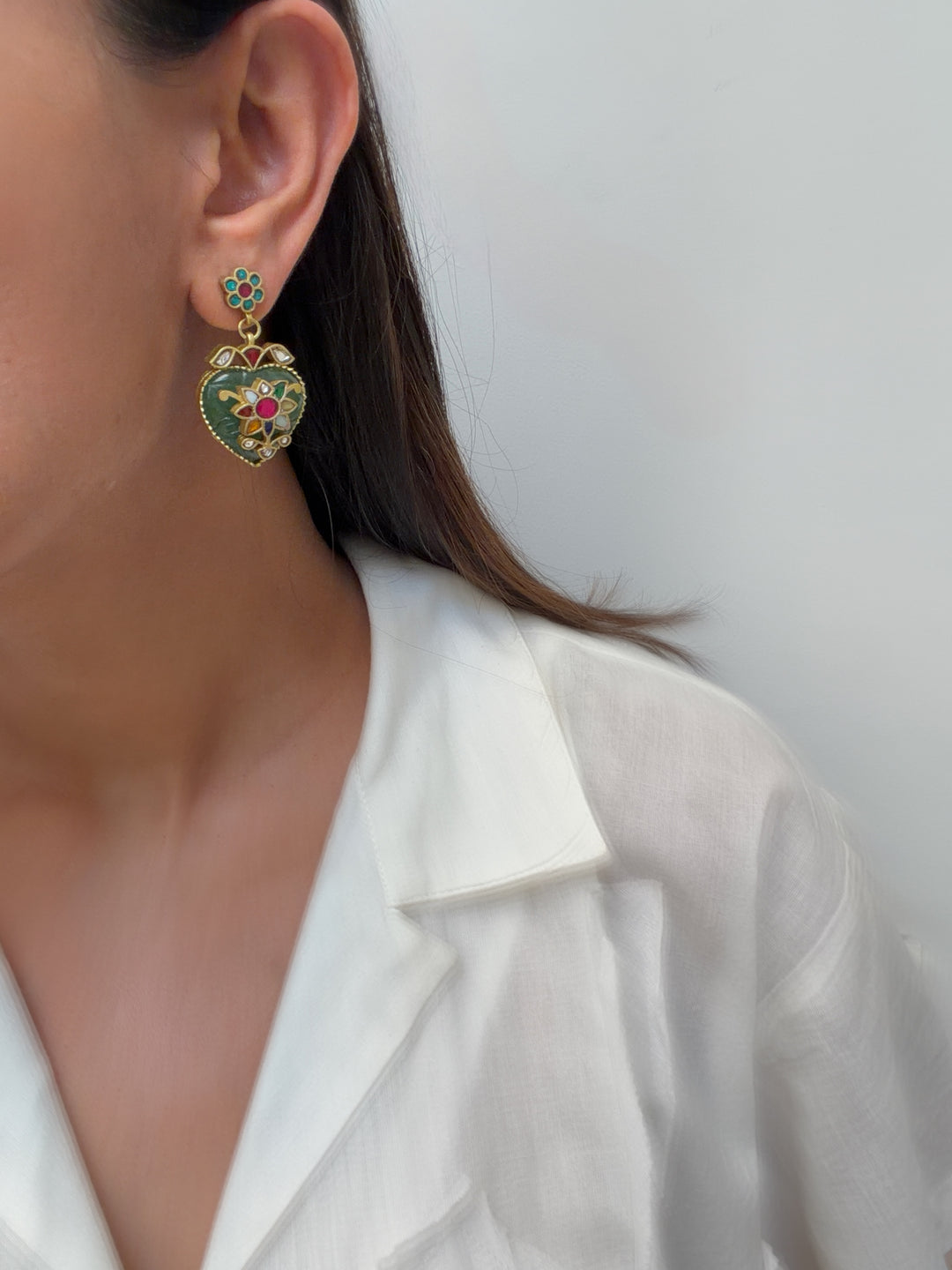Gulmohar paan earring