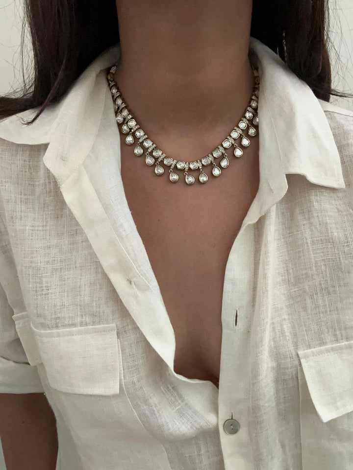 Kundan Drop Necklace Set