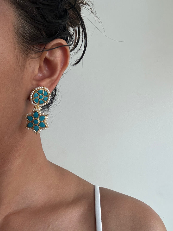 Turq Tanjore Earrings