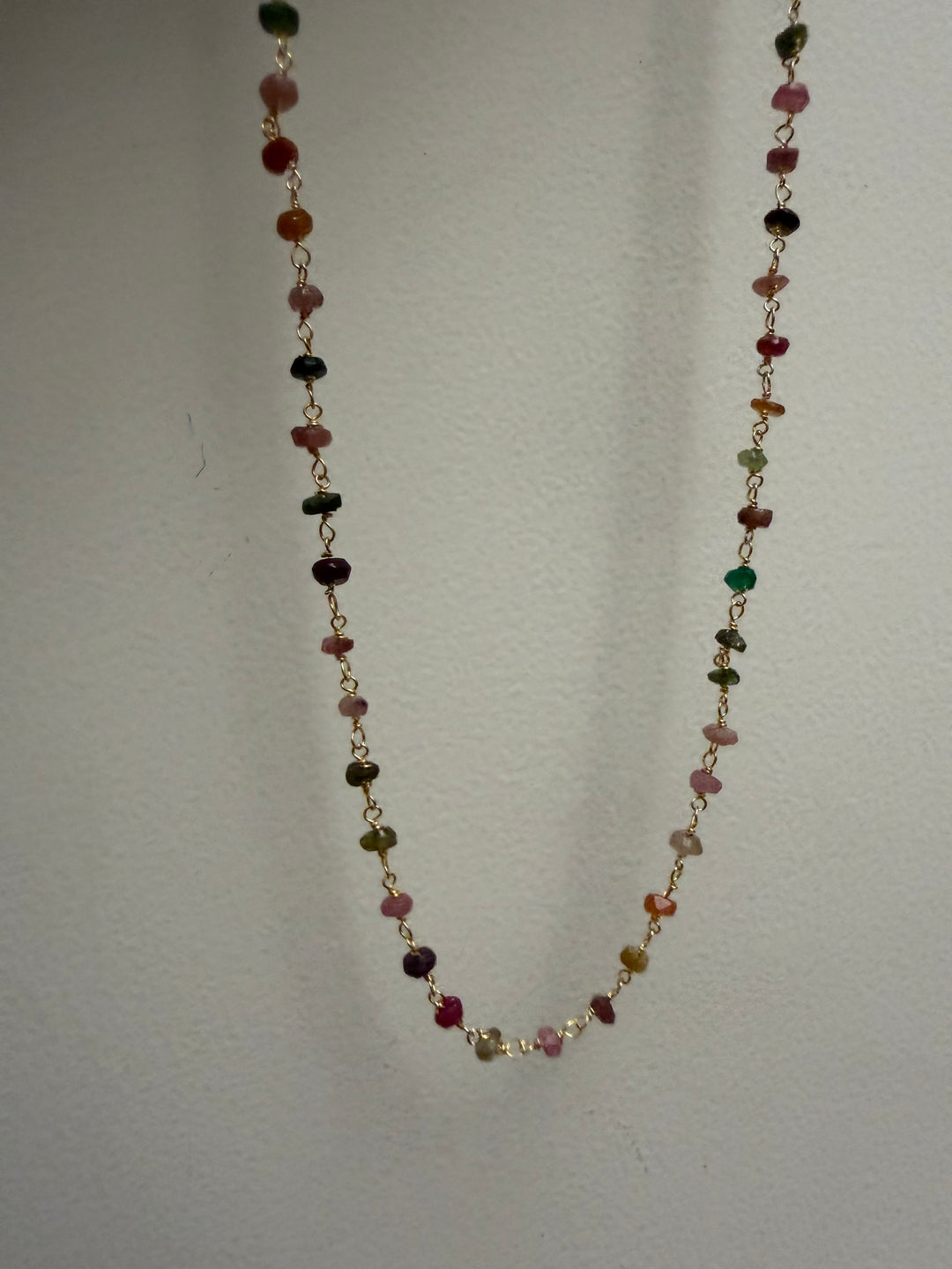 Sunset tourmaline necklace