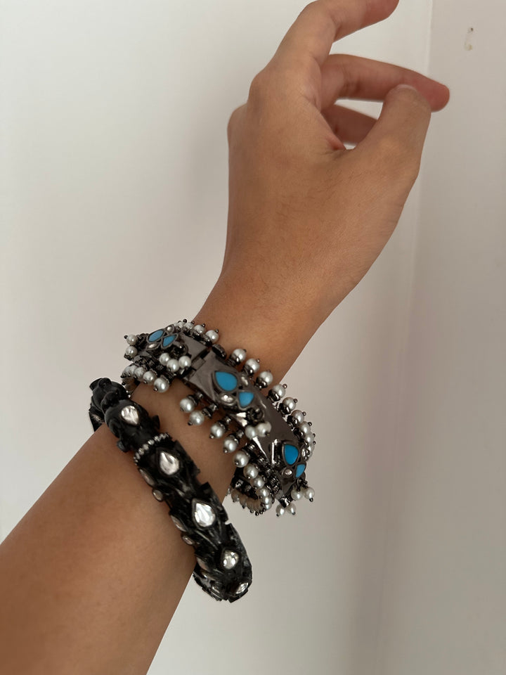 Charcoal bangle bracelet