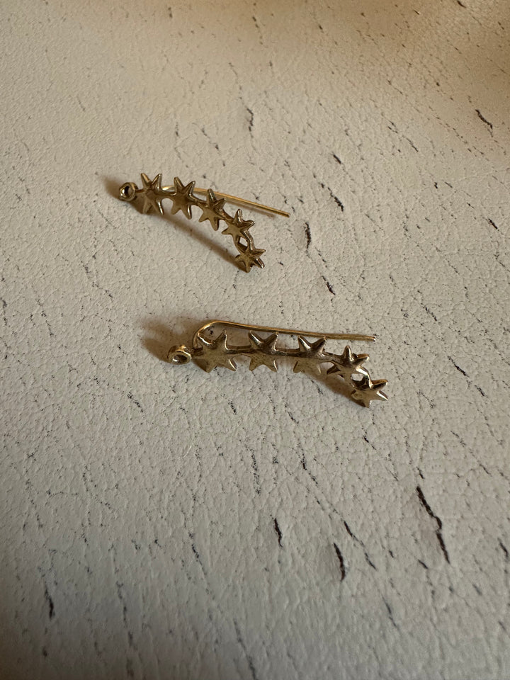 Aligned stars earrings