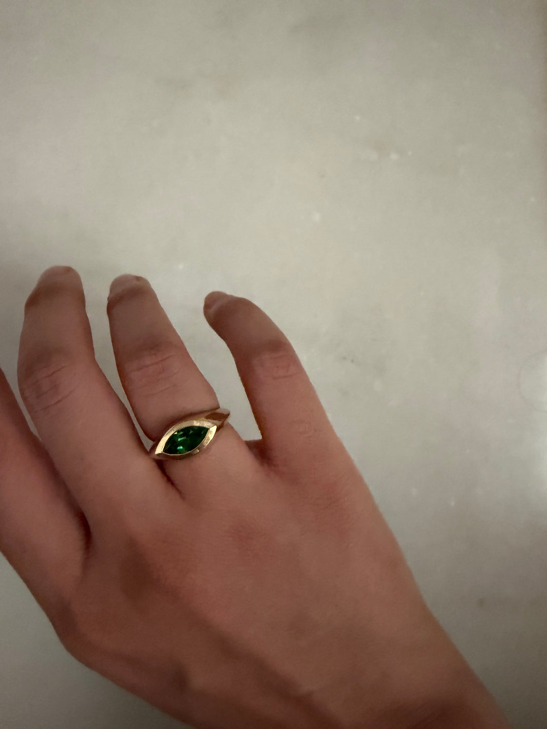 Eye shaped ring