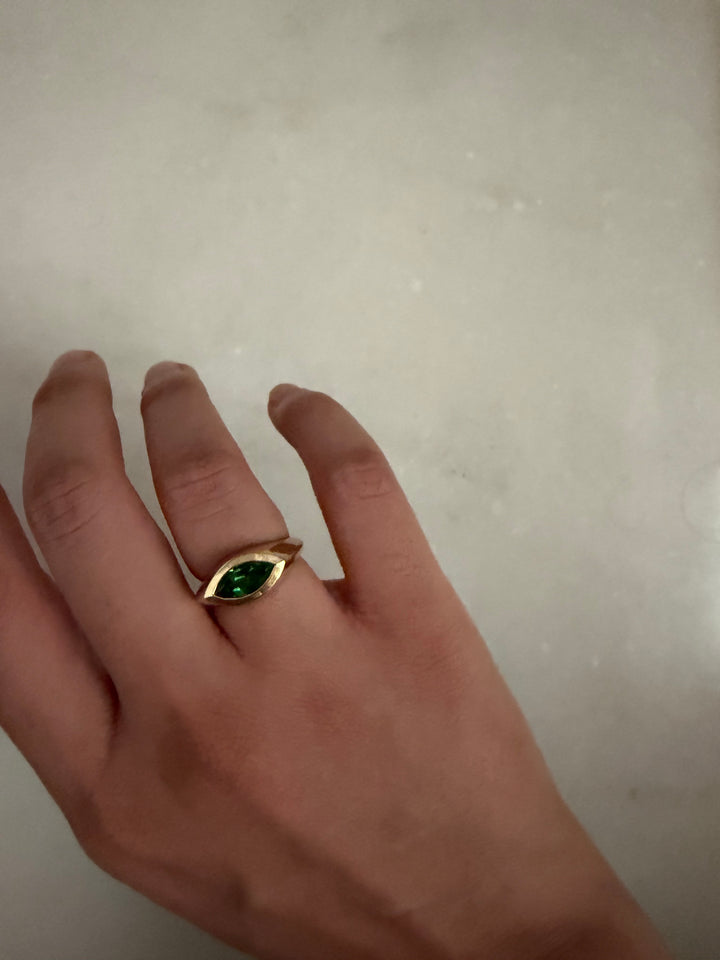 Eye shaped ring